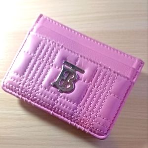 Burberry Quilted Leather Lola Card Holder Case